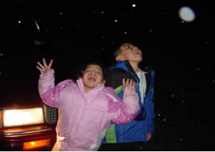 Abby & PJ having fun in the snow